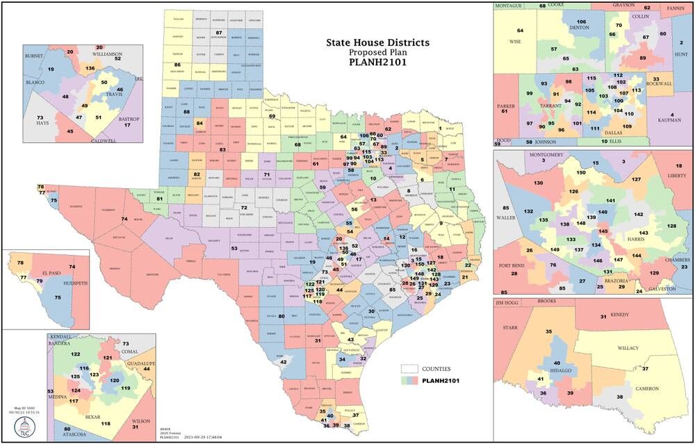 Draft of Texas House districts